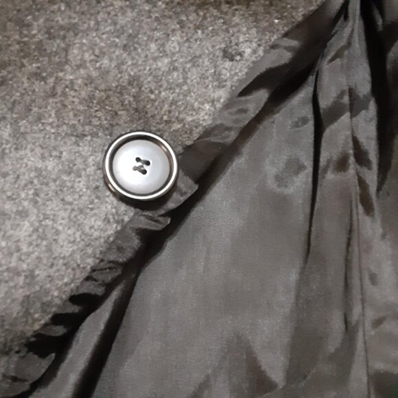 Marvin Richards Double Breasted Gray Wool Blend Pea coat Women's Size 6 - Picture 9 of 14